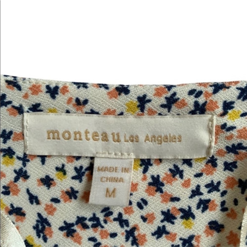 Floral Monteau Blouse Size Medium - Picture 4 of 8